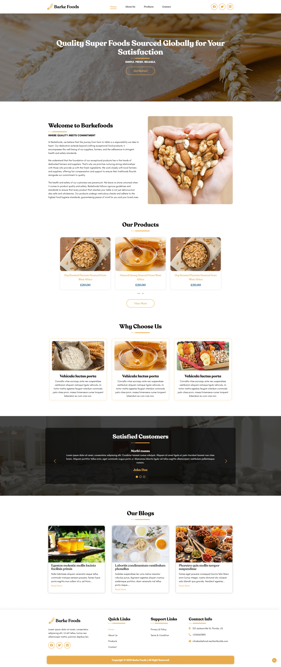 Barke FoodsWeb DevelopmentSEO