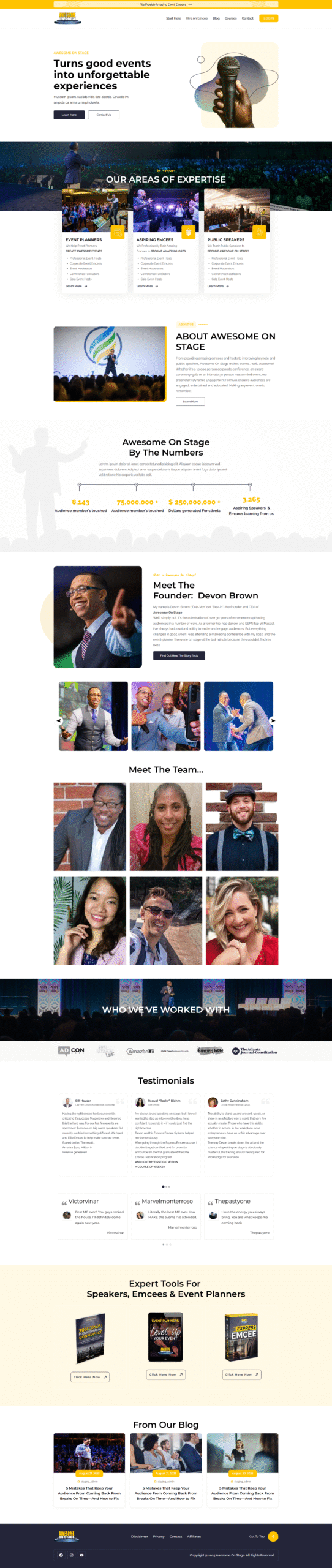 Awesome On StageWeb DevelopmentWeb Design