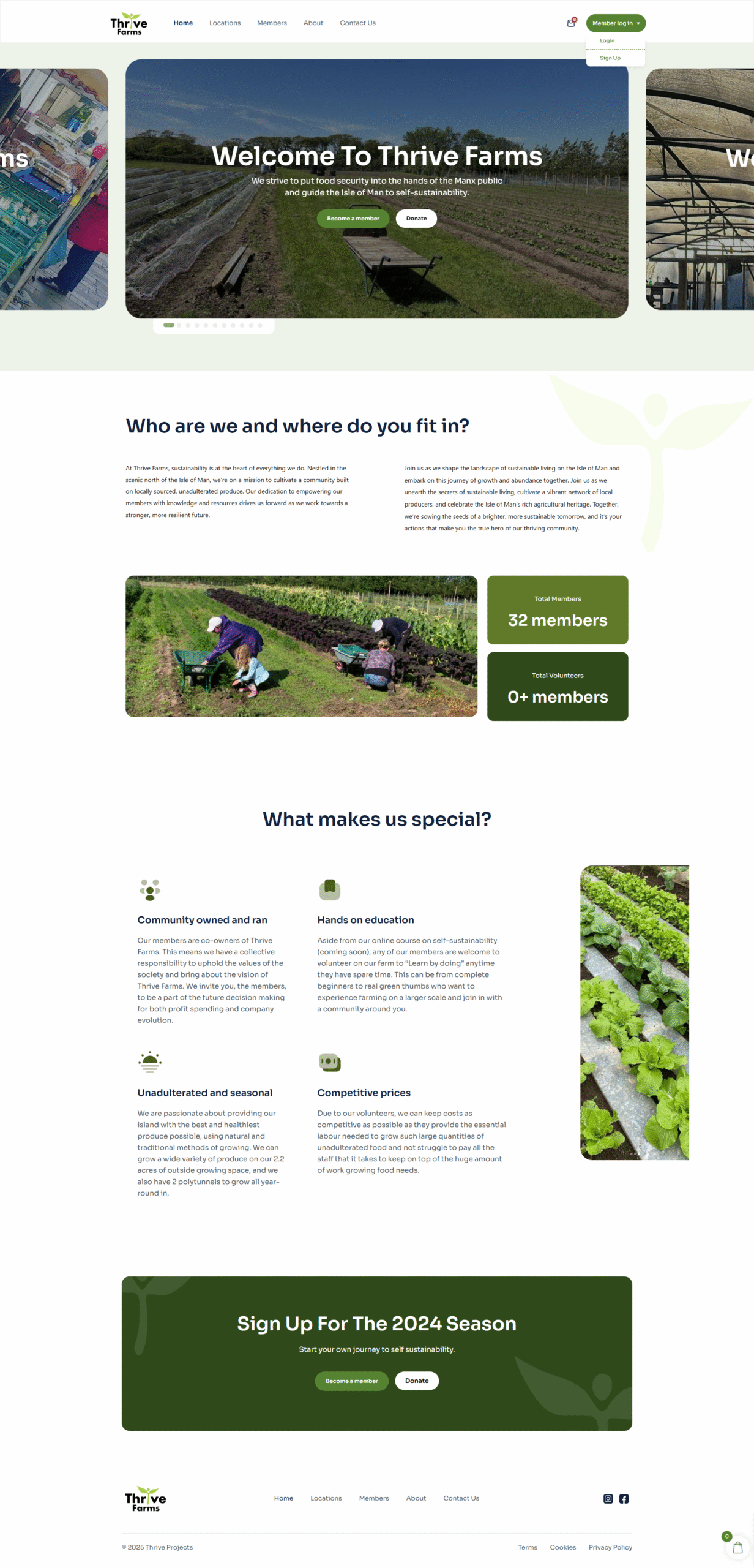 Thrive FarmsWeb DevelopmentWeb Design